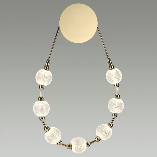 5008/25WL L-VISION ODL23 467 золотой/прозрачный/металл/акрил Бра LED 25W 4000K 1555Лм CRYSTAL