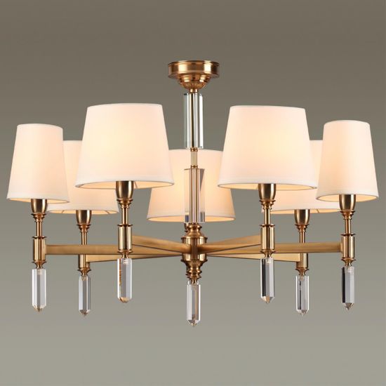 4894/7 MODERN ODL_EX22 207 бронзовый/белый/ткань Люстра E14 7*40W LONDON