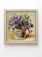 Картины на стену интерьерная на холсте 4 шт, 23*23 см