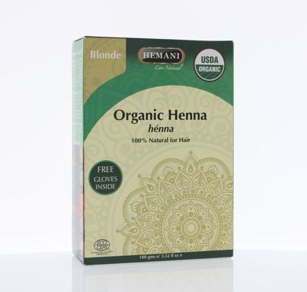 Хна для волос Hemani Khojati Organic Henna Blonde цвет блонд 100 гр.