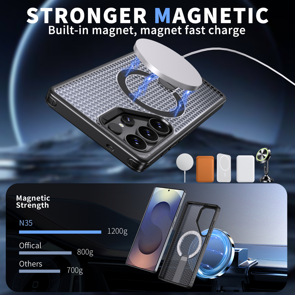 Прозрачный чехол Mesh Pro Magnetic Case для Samsung Galaxy S25 Ultra