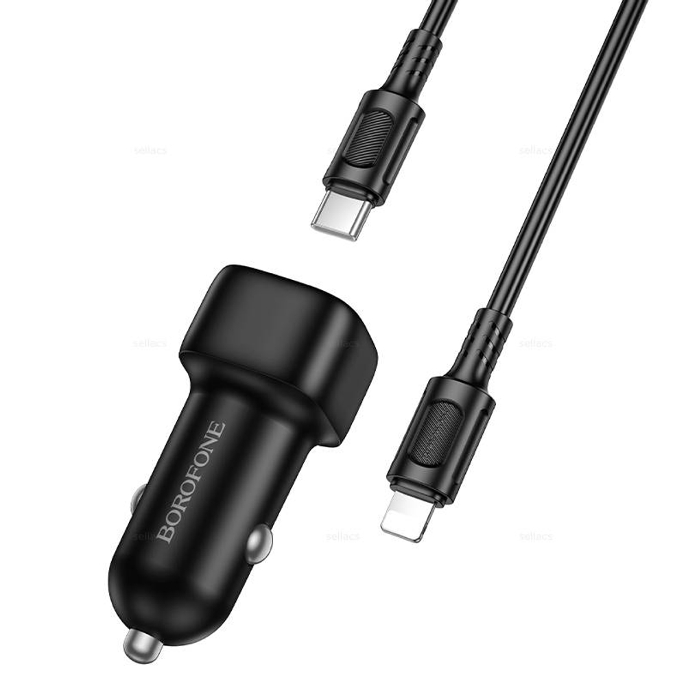 Автомобильное зарядное устройство для Lightning Borofone BZ34A PD20W QC3.0 (black)