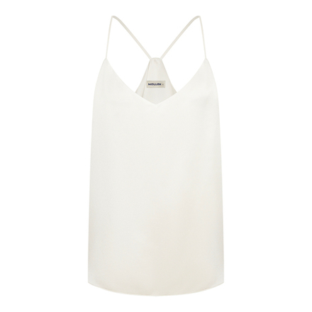 Топ шелковый на подкладке Mollen белый