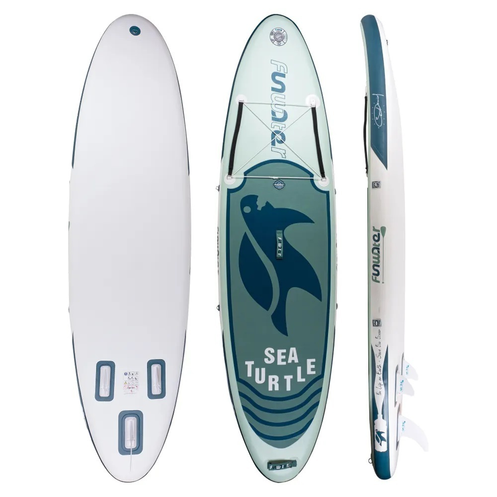 Надувная SUP-доска TechcTeam FunWater SEA TURTLE 10.6' (320x84x15 см) сапборд (сиденье в комплекте)