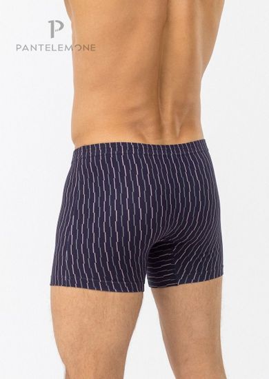 Трусы мужские боксеры удлинённые для больших мужчин Pantelemone PMHLB-1322, полоса темно-синяя