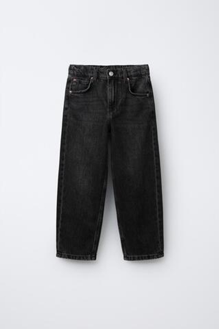 ZARA ДЖИНСЫ MOM FIT, ЧЕРНЫЙ
