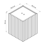 Журнальный столик, 45х45х55, Розенбург, из массива дуба, с местом для хранения, прикроватный, для гостиной, MAKOSA