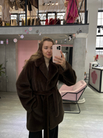 Шуба Lux миди горький шоколад