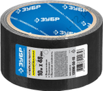 ЗУБР 48 мм, 10 м черна, на тканевой основе, универсальная, Армированная лента, ПРОФЕССИОНАЛ (12096-50-10)