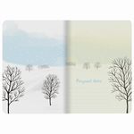 Тетрадь 40 л. в клетку обложка SoftTouch, бежевая бумага 70 г/м2, сшивка, А5 (147х210 мм), ЗИМНЯЯ ПРОГУЛКА, BRAUBERG, 403778