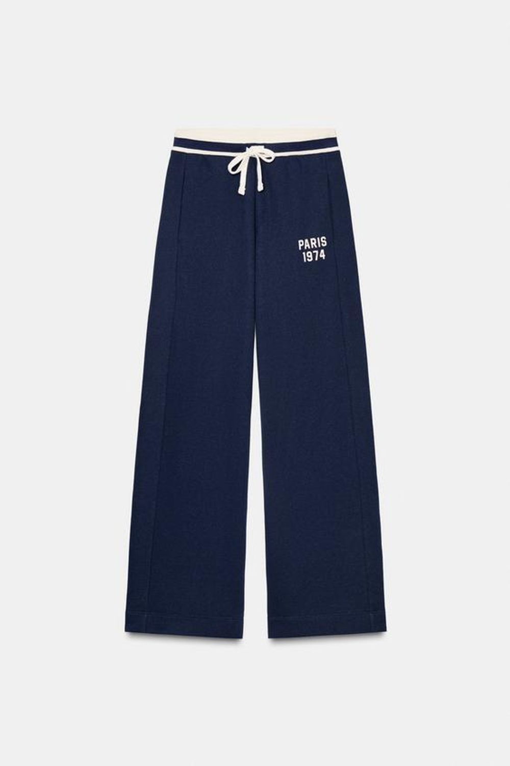 ZARA БРЮКИ В СТИЛЕ ПРЕППИ, ТЕМНО-СИНИЙ