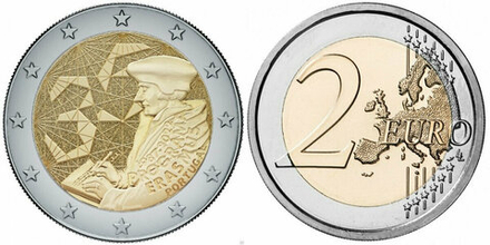 Португалия 2 евро, 2022 35 лет программе Эразмус UNC