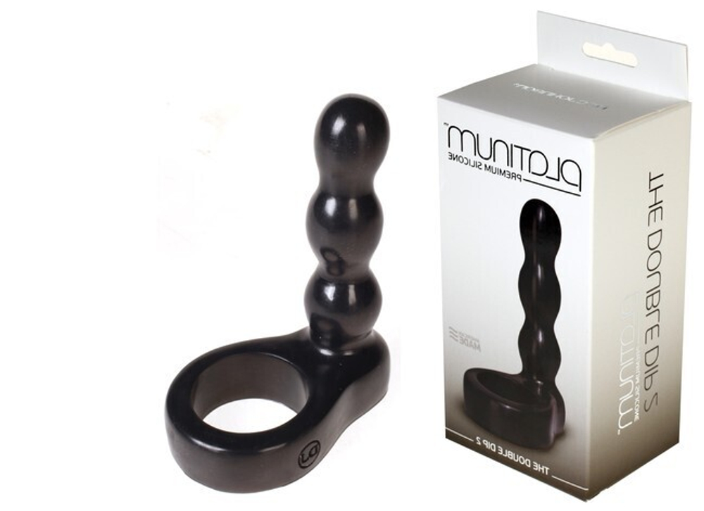 Анальный стимулятор с кольцом The Double Dip 2 (Цвет: черный)