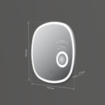 Зеркало с контурной LED-подсветкой, ИК сенсором и косметическим зеркалом, 55 см AM.PM Func M8FMOX0553SA