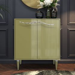 Комод Арт Колор Классик Сильвер с 2 полками Зеленая олива