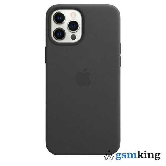 Leather Case with MagSafe iPhone 12 Pro Max Black (Чёрный)