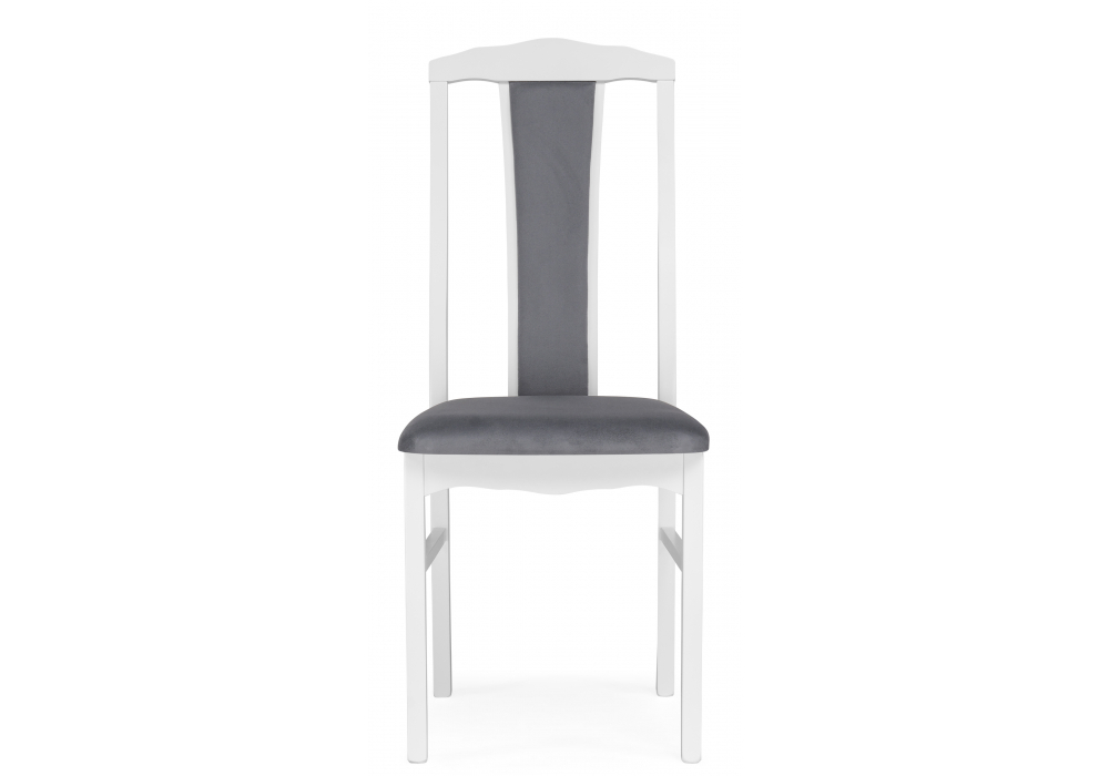 Стул деревянный Woodville Гроджин серый, белый, ножки белые