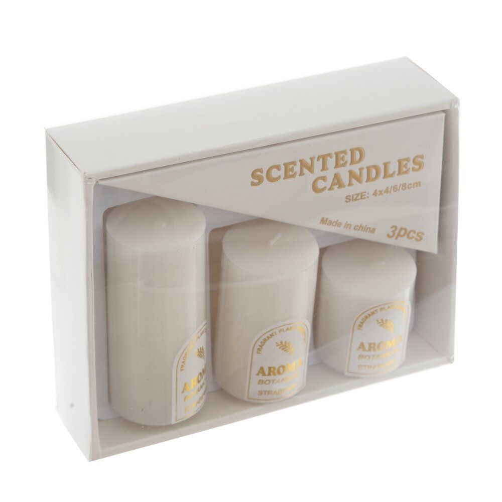 GAEM Набор из 3-х свечей, D 4см, L16,5 W4,5 H12,5 см