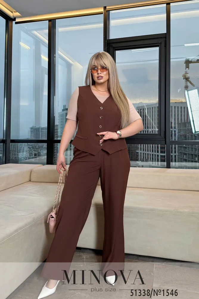 Костюм 1546-шоколадный Minova