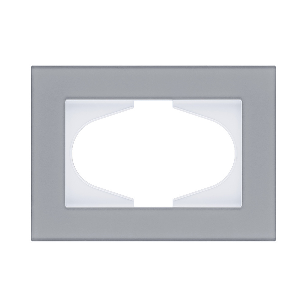 Рамка для двойной розетки, стекло серый Kollinger Reflex MG RM120GY