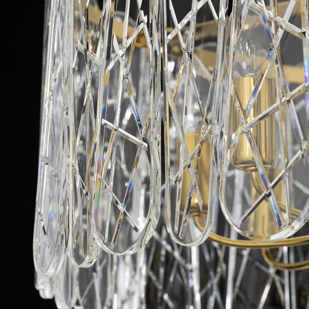 Citilux TALLA CL318292 Люстра хрустальная подвесная Золото