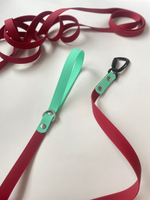 Поводок для собак из биотана, 20 мм , 3 м , винный и мята , карабин авиационный