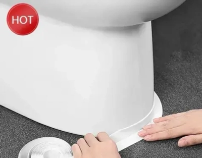 Лента на зазоры и отверстия для ванны, кухни, раковины, унитаза, плиты, окон 3.8 см х 3.20 м белая / декор для дома интерьера