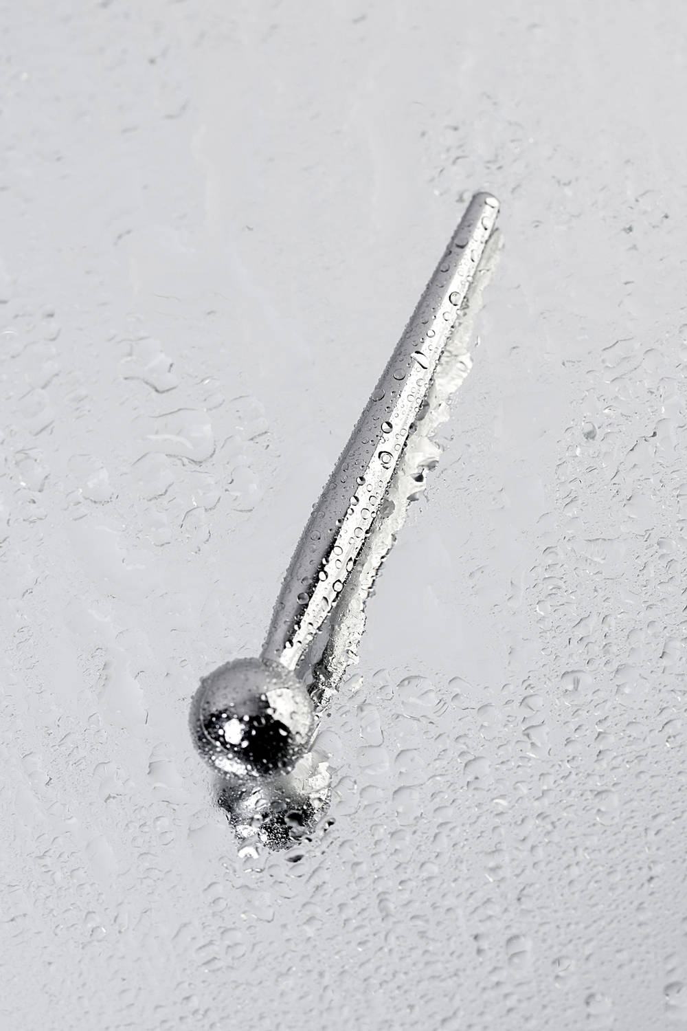 Уретральный плаг Toyfa Metal с ограничителем-шариком серебряный 9,5 см