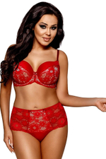 Трусики-кюлоты из эластичного гипюра (Размер: M) (Цвет: красный)