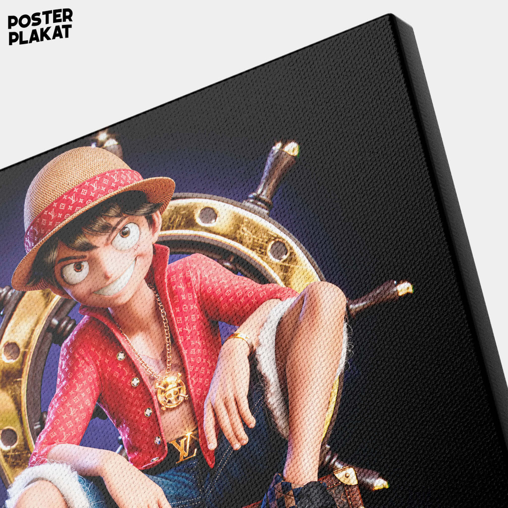 Картина для интерьера Манки Д Луффи, персонаж манги и аниме One Piece Большой куш, холст с печатью на подрамнике, на стену, Постер Плакат