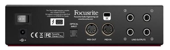 FOCUSRITE Clarett 2Pre Thunderbolt