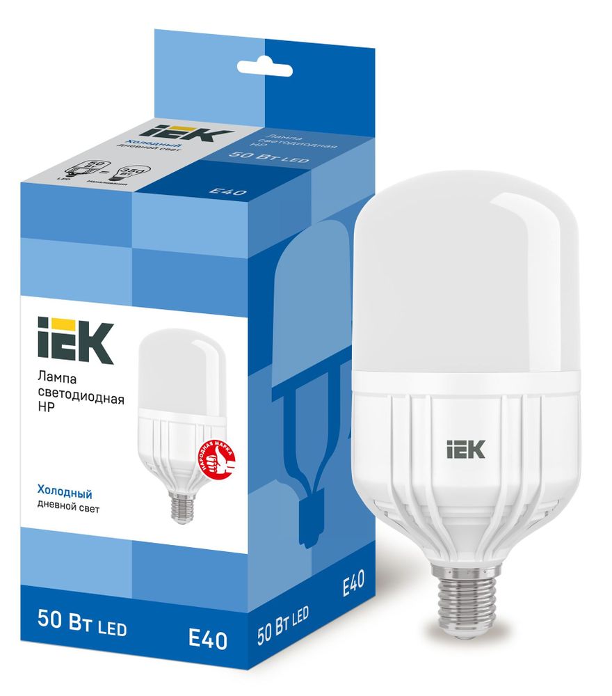 Лампа LED высокой мощности HP 50Вт 230В 6500К E40 IEK