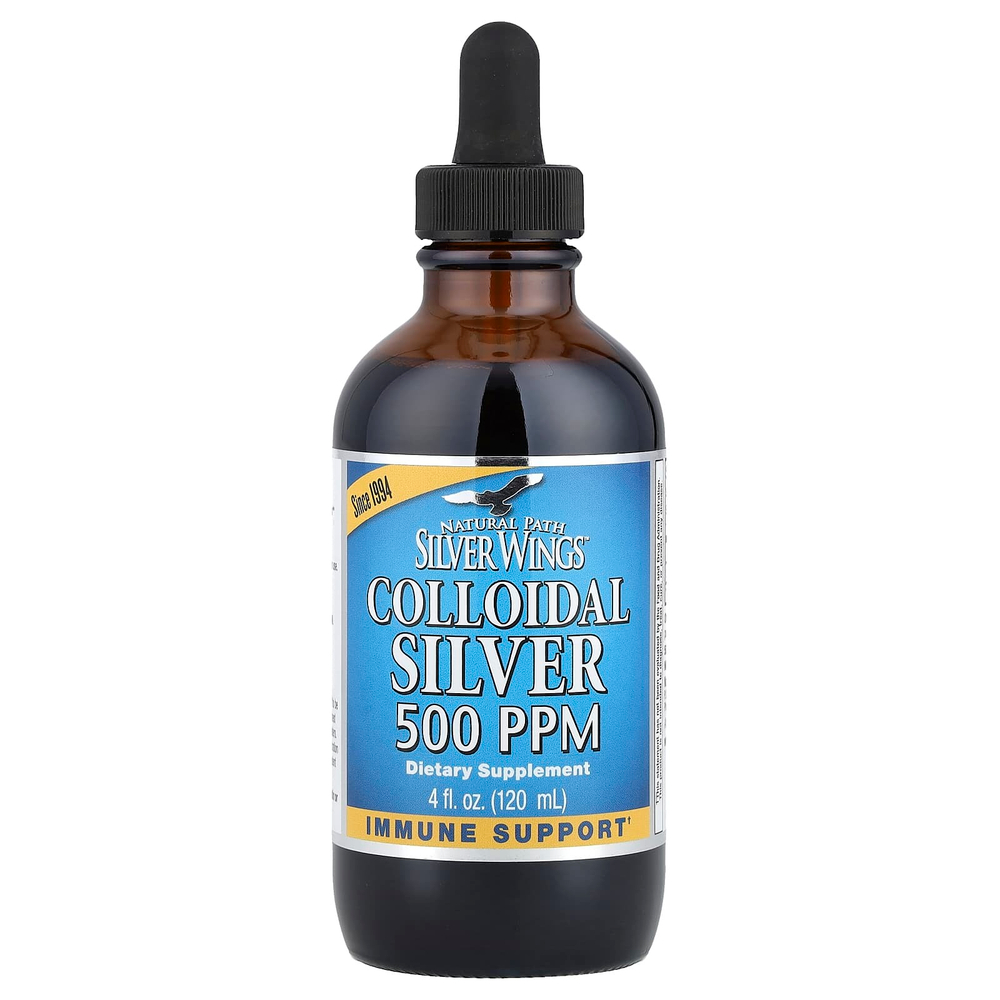 Natural Path Silver Wings, коллоидное серебро, 500 част./млн, 120 мл (4 жидк. унции)