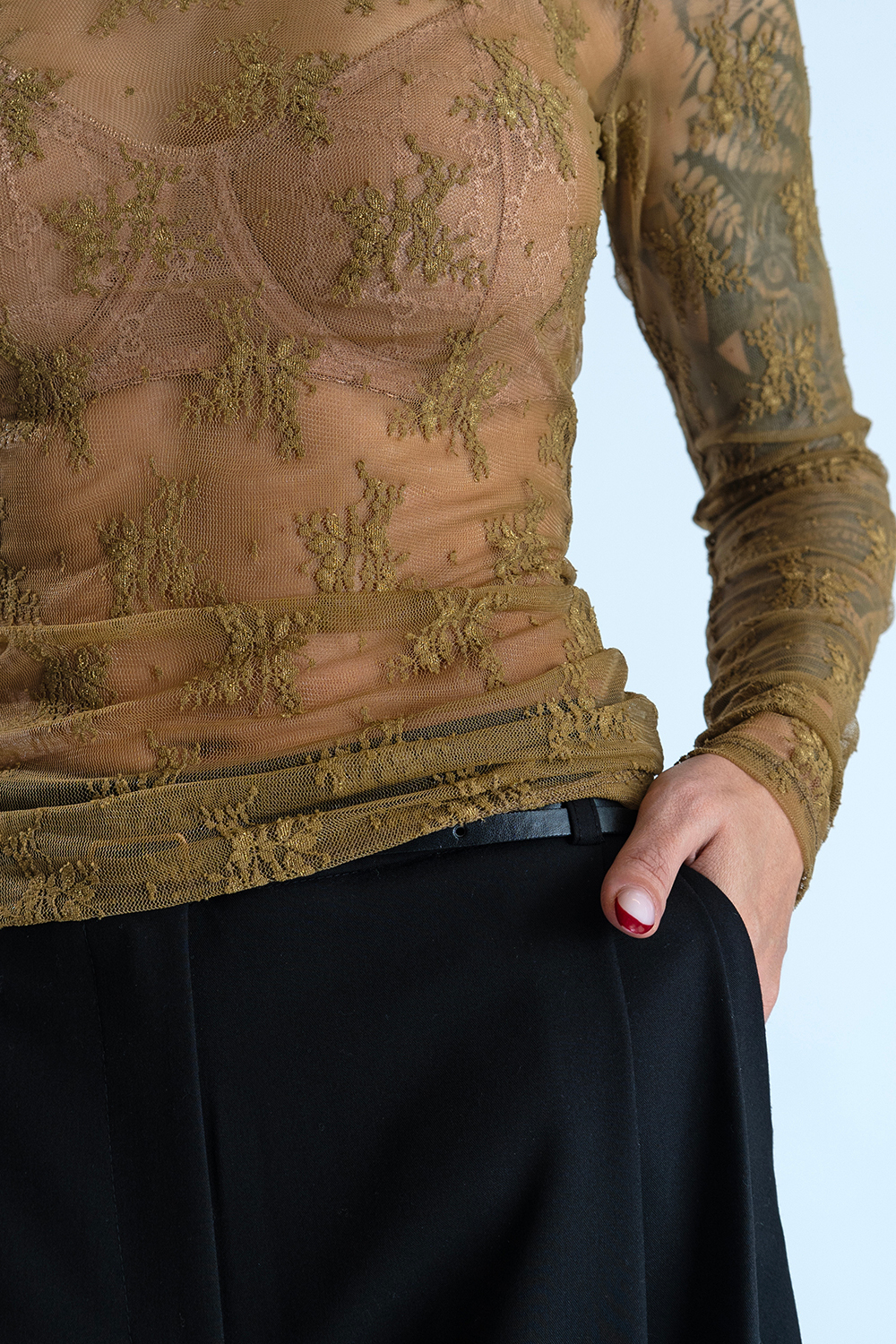 Кружевной лонгслив Imperial