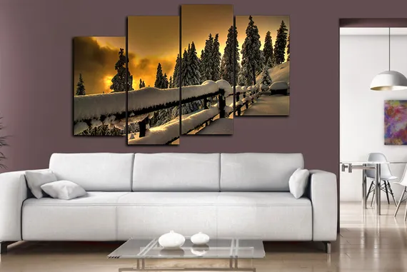 Модульная картина "Зимняя красота"