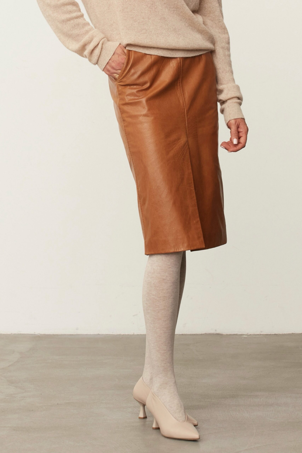 Юбка кожаная HONEY