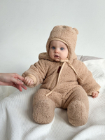 Комбинезон и шапка из шерпы Teddy (сливочный)