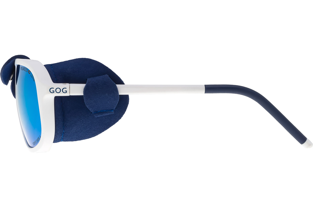 Спортивные очки GOG Everest / Matt White-Navy Blue / Polarized Blue Lens