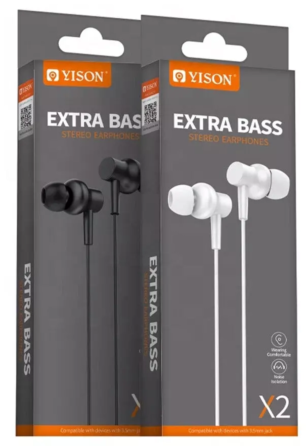 Наушники с МК длина 1.2м Yison X4 Black
