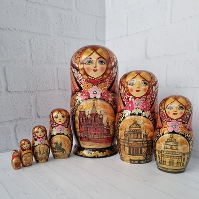 Матрешка "с видами города"  7мест