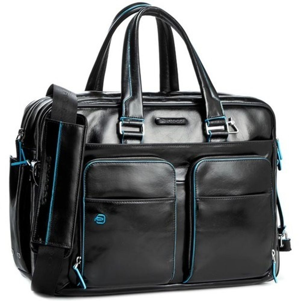 Сумка мужская Piquadro Blue Square черная телячья кожа (CA2765B2/N) 1