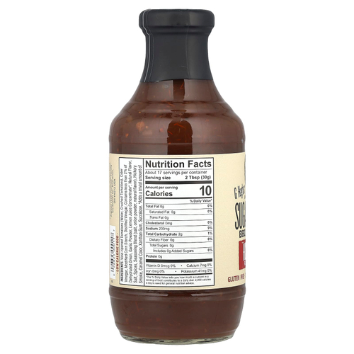 G Hughes, соус барбекю без сахара, 510 г (18 унций)