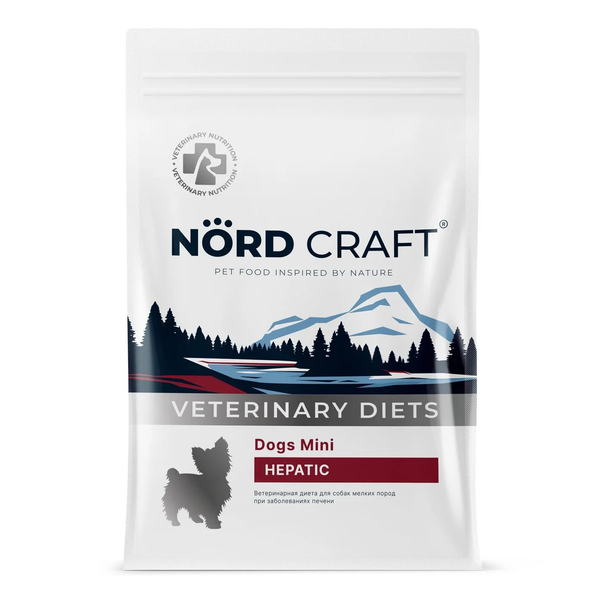 Сухой корм Nord Craft Dogs Mini Hepatic для собак мелких пород при заболеваниях печени