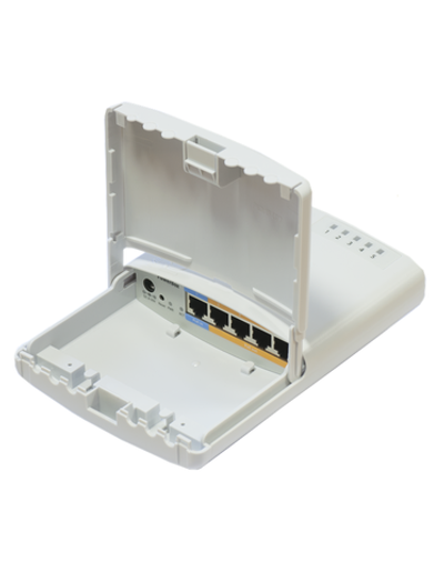 Маршрутизатор MikroTik PowerBOX with 650MHz CPU, 64MB RAM, 5xLAN (four with PoE out), RouterOS L4, outdoor case, PSU, PoE, mounting set