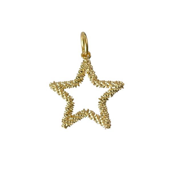 Подвеска Звезда из стали с фактурой