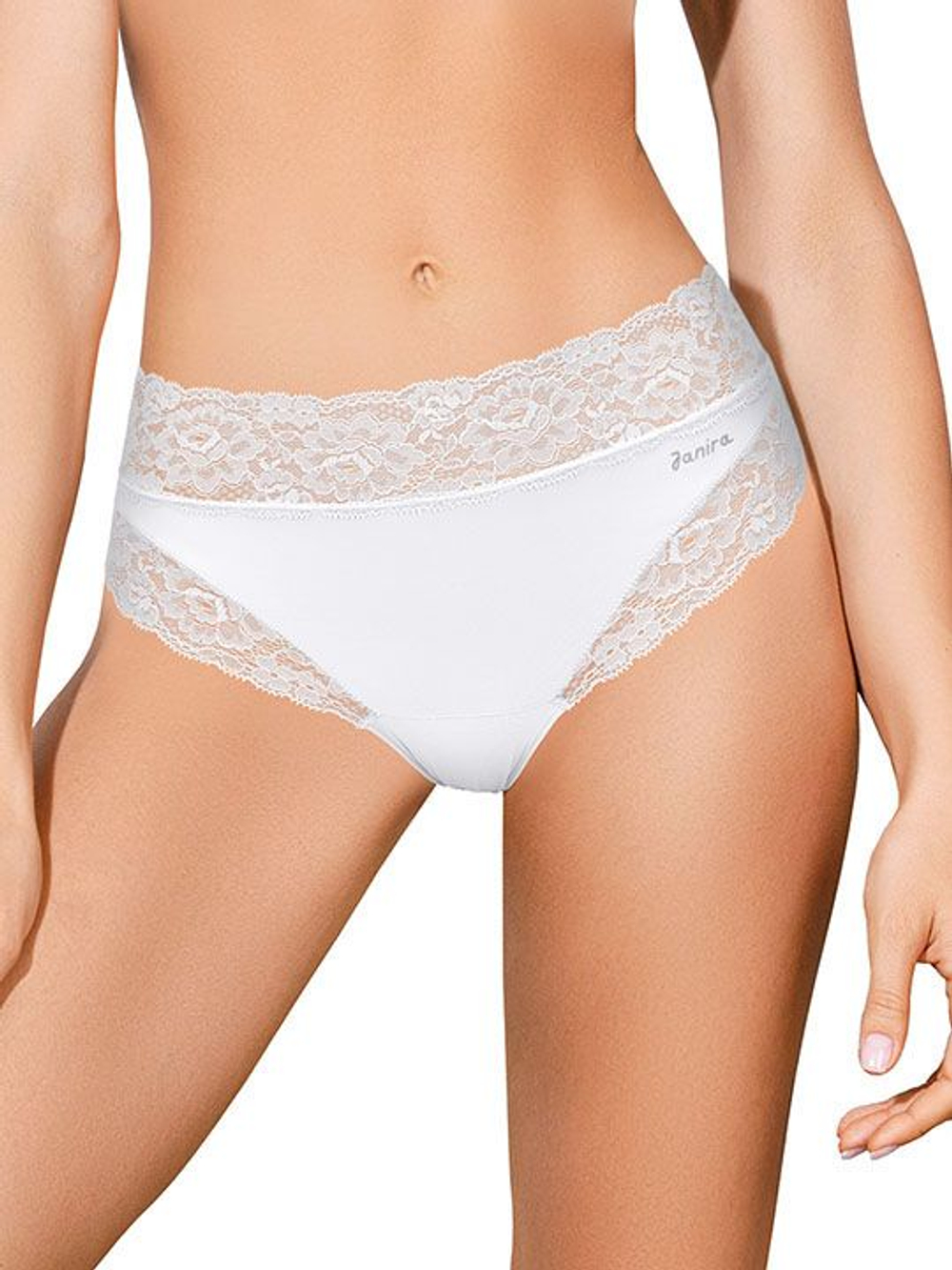 Трусики-слипы с кружевной оторочкой Dolce Micro (Размер: M) (Цвет: телесный)