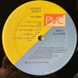 Винтажная виниловая пластинка LP Accept Lady Lou (USA 1984)