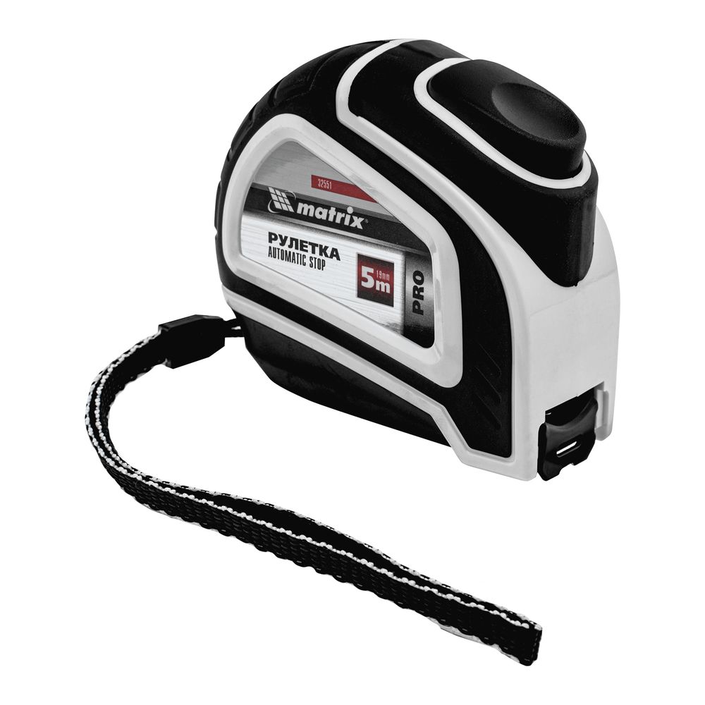 Рулетка 5м х19мм,Autostop,двухкомпонентный корпус,автоматическая фиксация,Pro Matrix Рулетка 5м х19мм,Autostop,двухкомпонентный корпус,автоматическая фиксация,Pro Matrix
