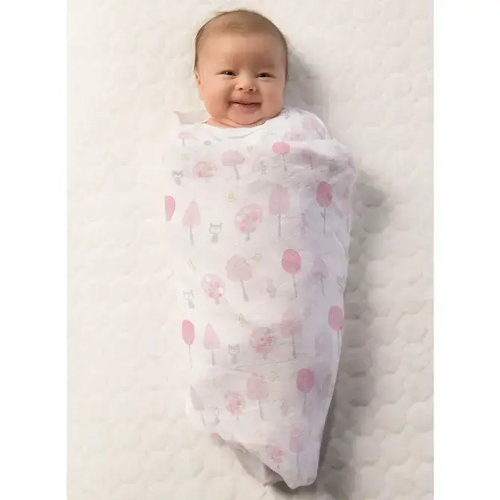 SwaddleDesigns Пеленка муслиновая - Pink Thicket