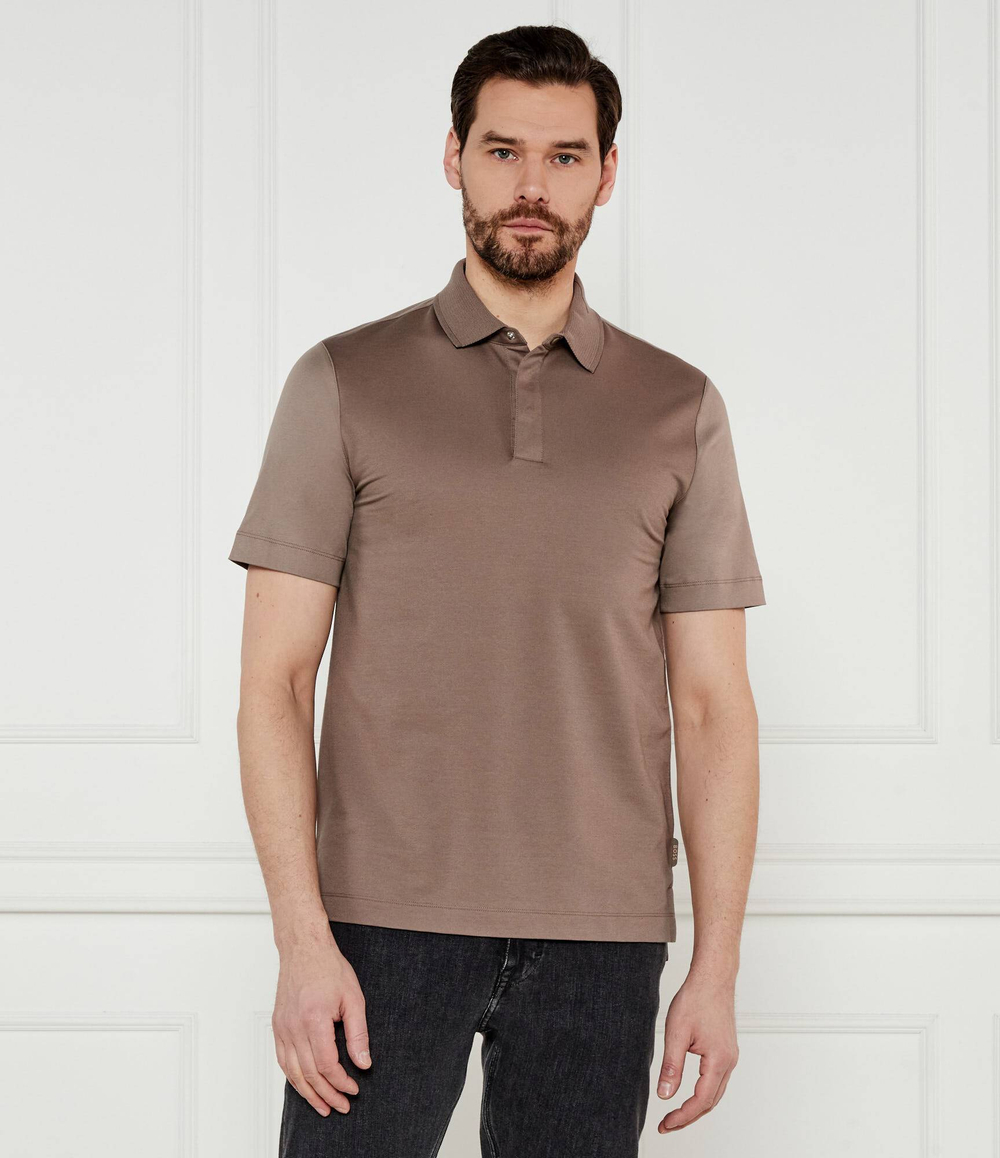 Поло P-Prout 224 BOSS BLACK - коричневый(50531949)